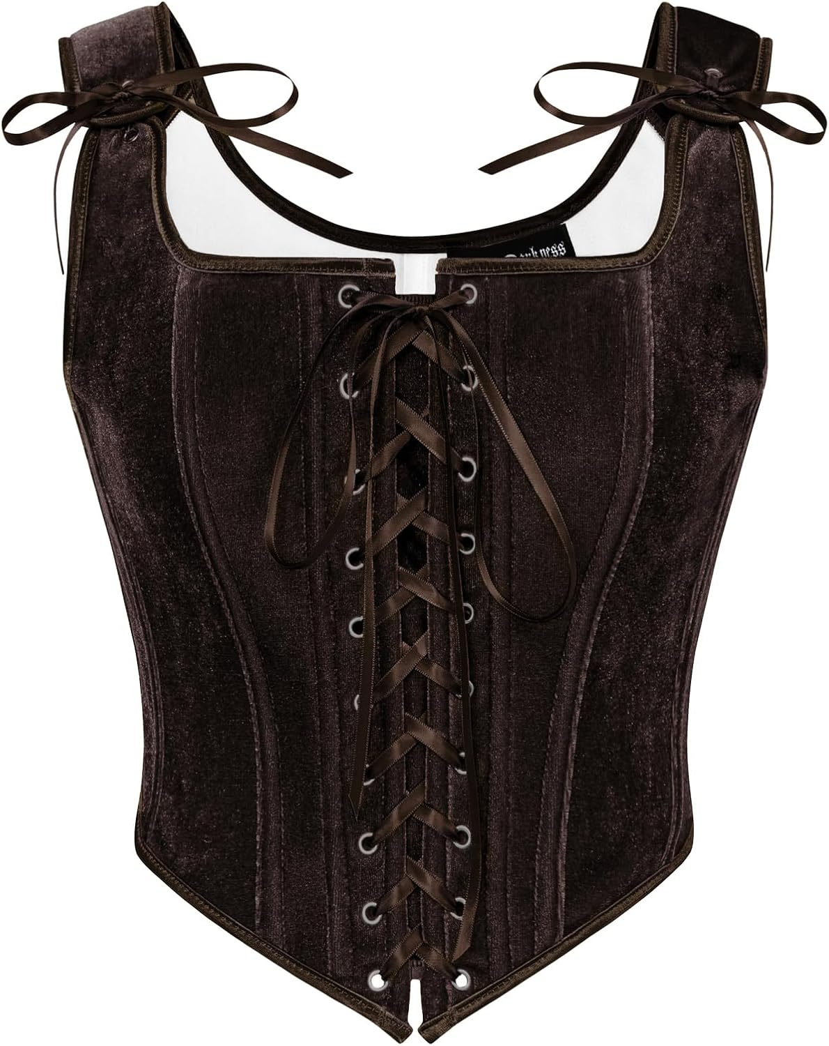 Renaissance Corset Tops for Women - Vintage Lace Up Velvet