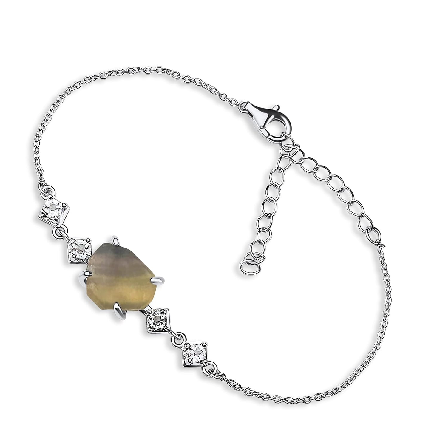 Raw Fluorite Bracelet Gift for Her on Any Special Occasion
