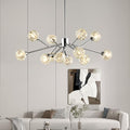 36in Sputnik Chandeliers for Dining Room - 12 Light Chrome Crystal
