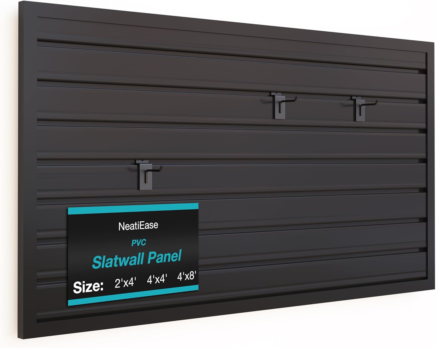 NeatiEase Slatwall Panel Wall Storage System for Garage Organization