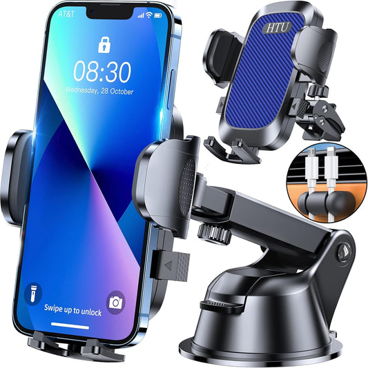 HTU Military-Grade Car Phone Holder: Stronger Suction 2024