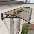 Brown Polycarbonate Door Awning 100x190cm - Weather Shield