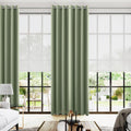 KOUFALL French Country Cottage Curtains Sage Green - Thick Blackout