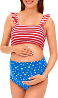 Summer Mae Maternity High Waist Bikini Swimsuit - Flattering Fit