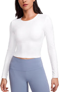 CRZ YOGA Butterluxe Long Sleeve Crop for Active Comfort
