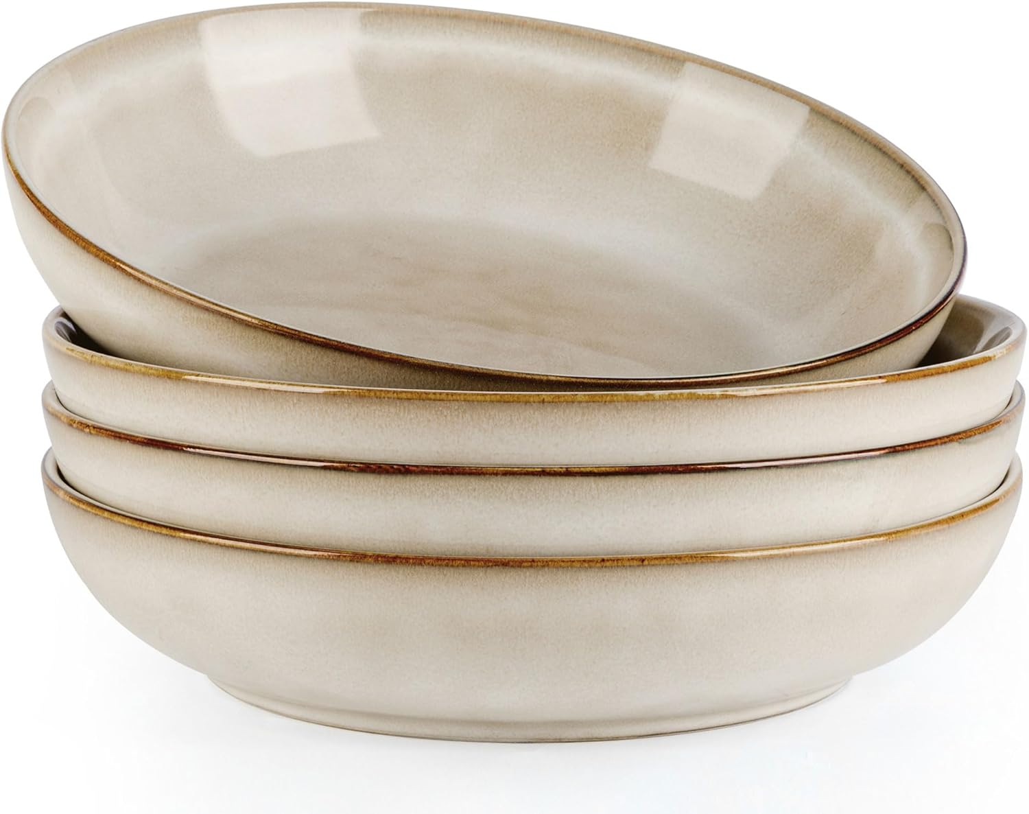 AmorArc 8.5ft' Large Pasta Bowls Set of 4 for Kitchen Use