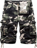 Men's Casual Loose Fit Multi-Pockets Military Cargo Shorts - Relaxed