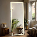 LED Full Length Mirror 20in x 63in - Floor & Wall Mirror with 3 Lights