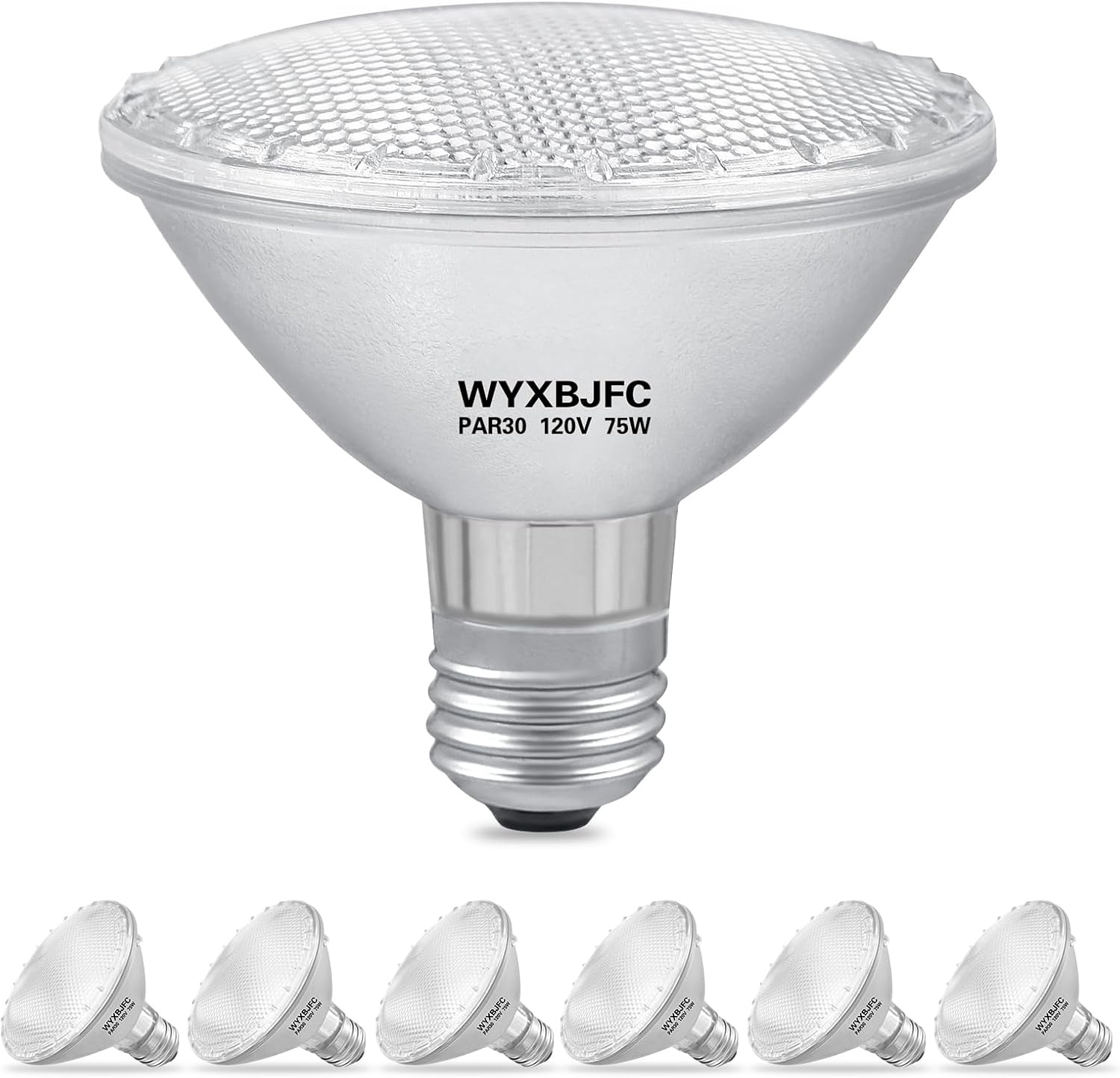 Par30 75W Halogen Light Bulbs - 6 Pack Short Neck Flood Lights