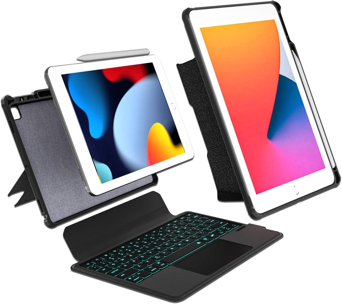Keyboard Case for iPad 10.2 inch 2021 with Bluetooth Trackpad