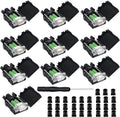 DB9 Breakout Connector Set of 10 - White Solderless RS232 Adapters