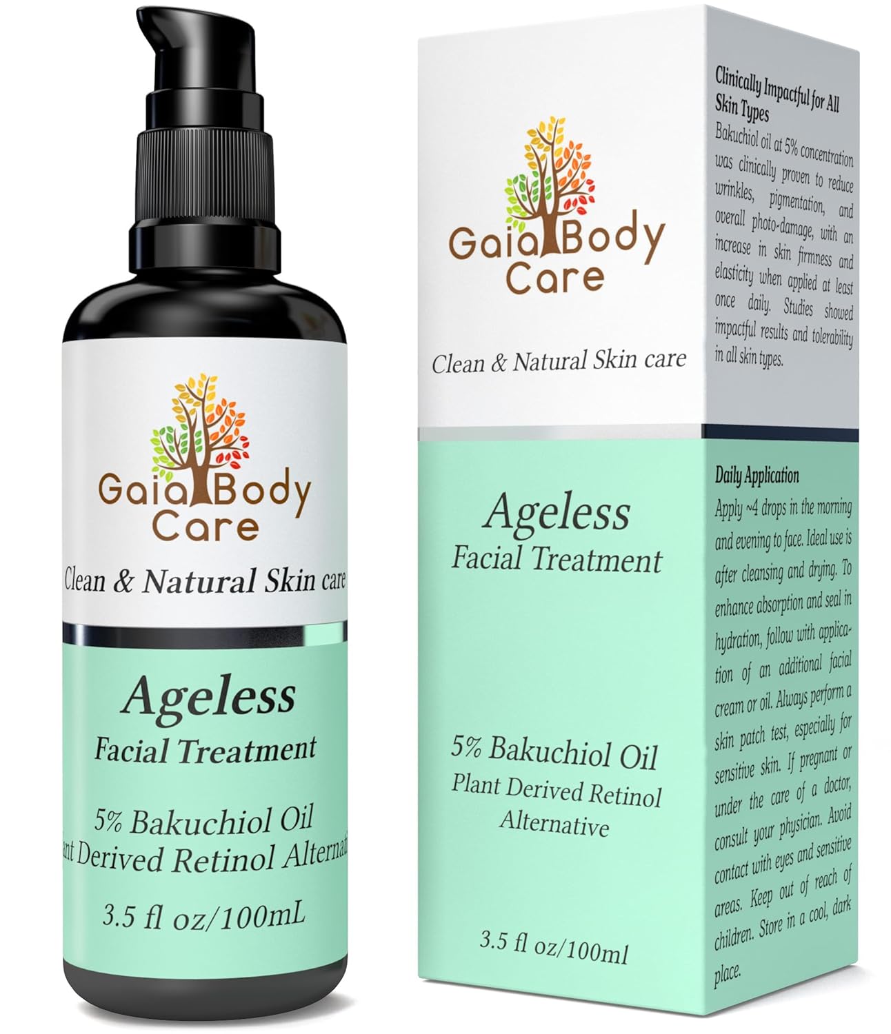 Gaia Body Care Bakuchiol Oil - Hydrating Anti Aging Facial Oil