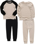 Girls Boys Modal Tencel Kids Pajama Set 2pc/4pc - Soft Stretchy