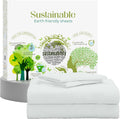 King Size Cotton Percale Sheets Set Natural - Cool, Deep Pocket Fit