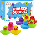 Classic Rubber Duck Toy Duckies 2in 100-Pack - Colorful Party Bath
