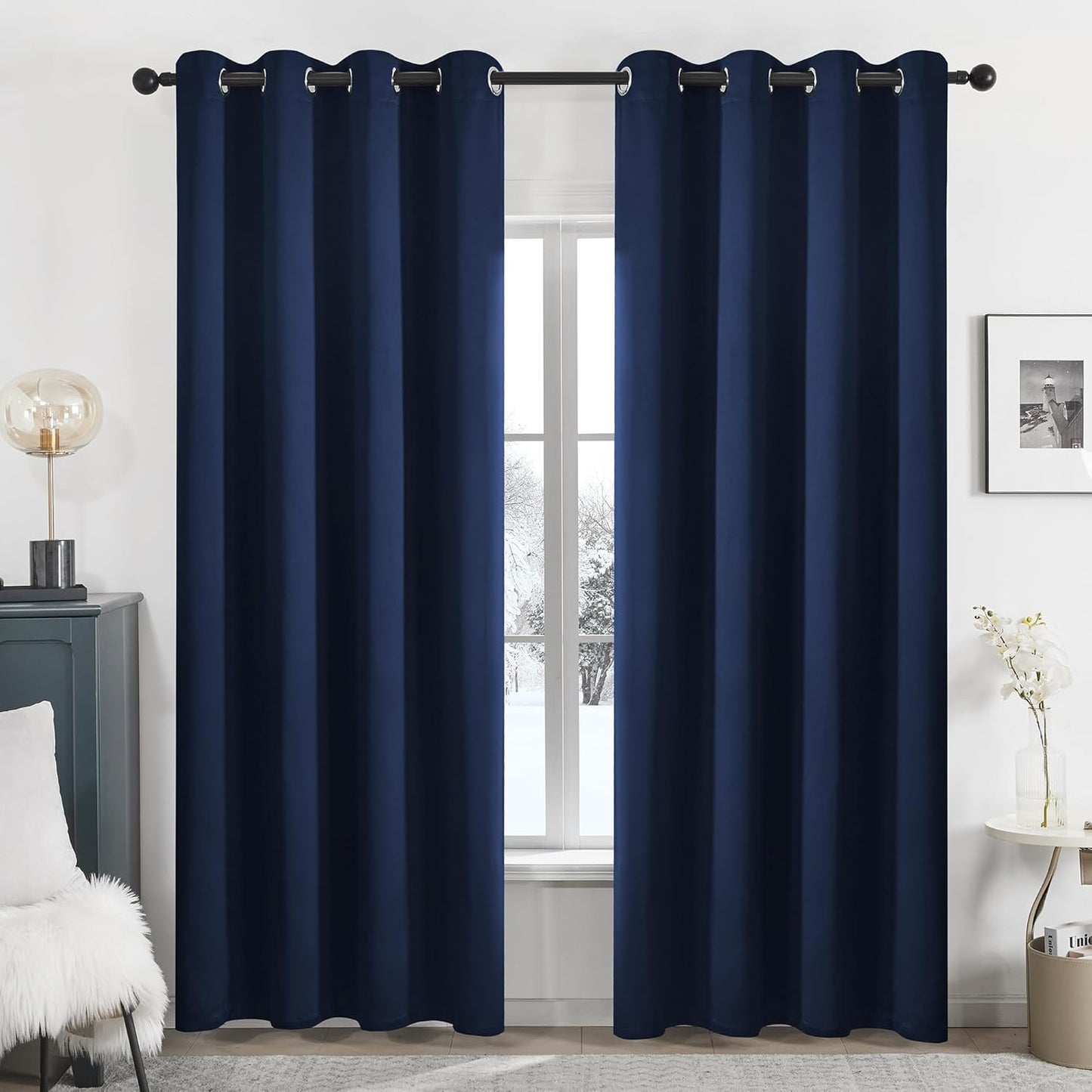 Deconovo Blackout Curtains for Total Darkness & Noise Reduction