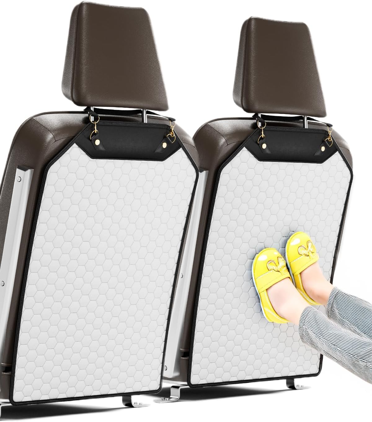 Owleys Kick Mat Back Seat Protector - Durable Car Cover for Kids