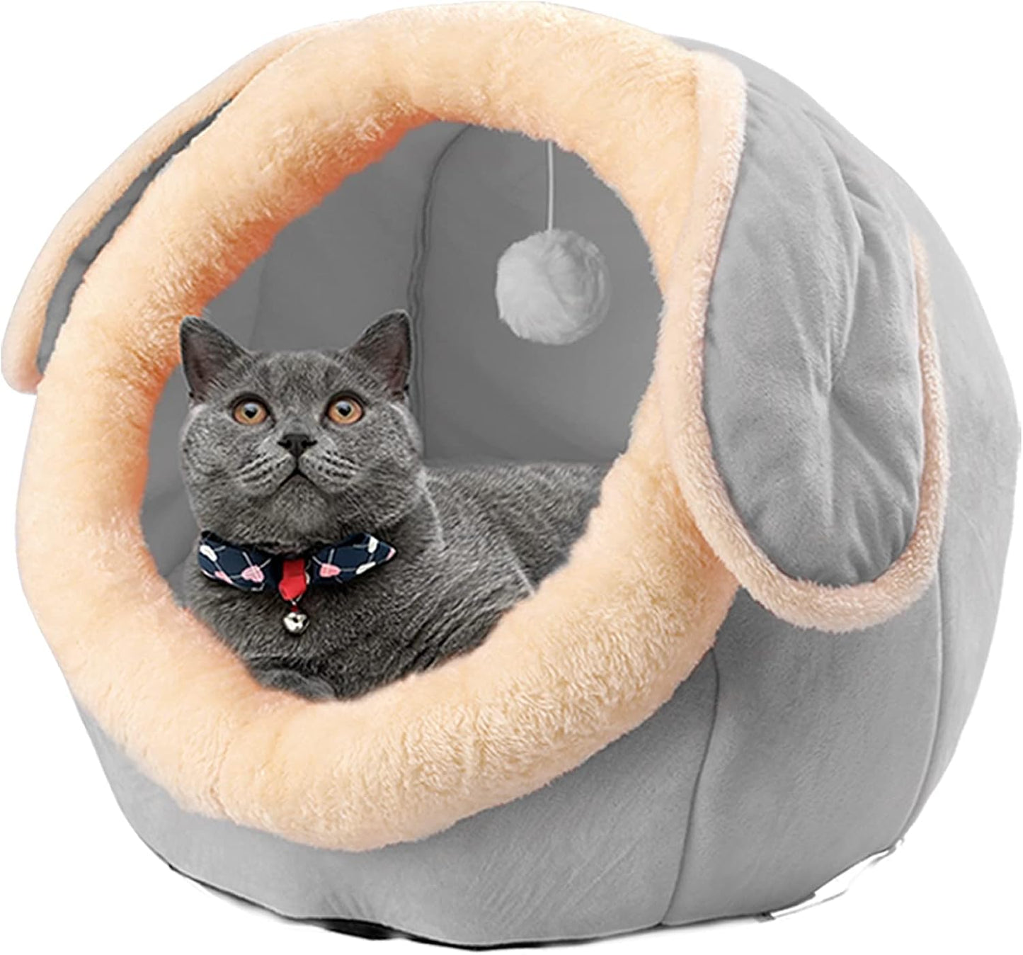 Cozy Cat Bed with Washable Pillow - PowerKing