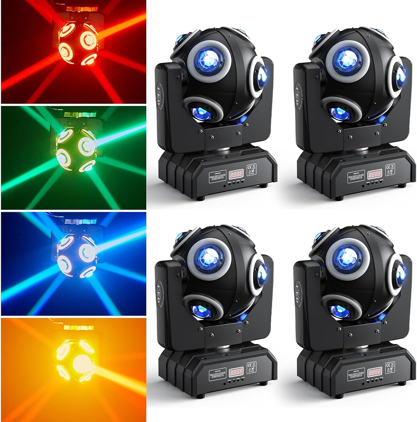 4 Pcs 150W Moving Head Light for DJ Events and Parties