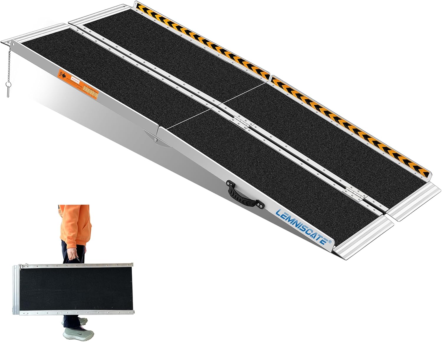 5FT Portable Wheelchair Ramp for Steps - Non-Slip Aluminum Design