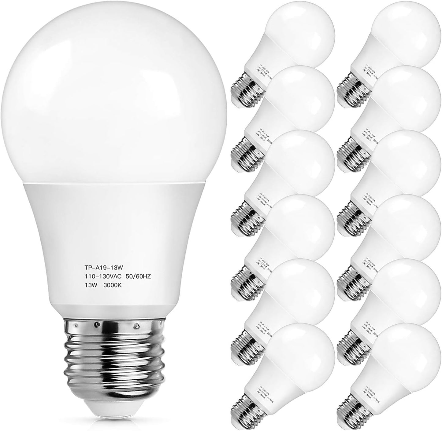 A19 LED Light Bulbs 100-125 Watt Equivalent for Brightness