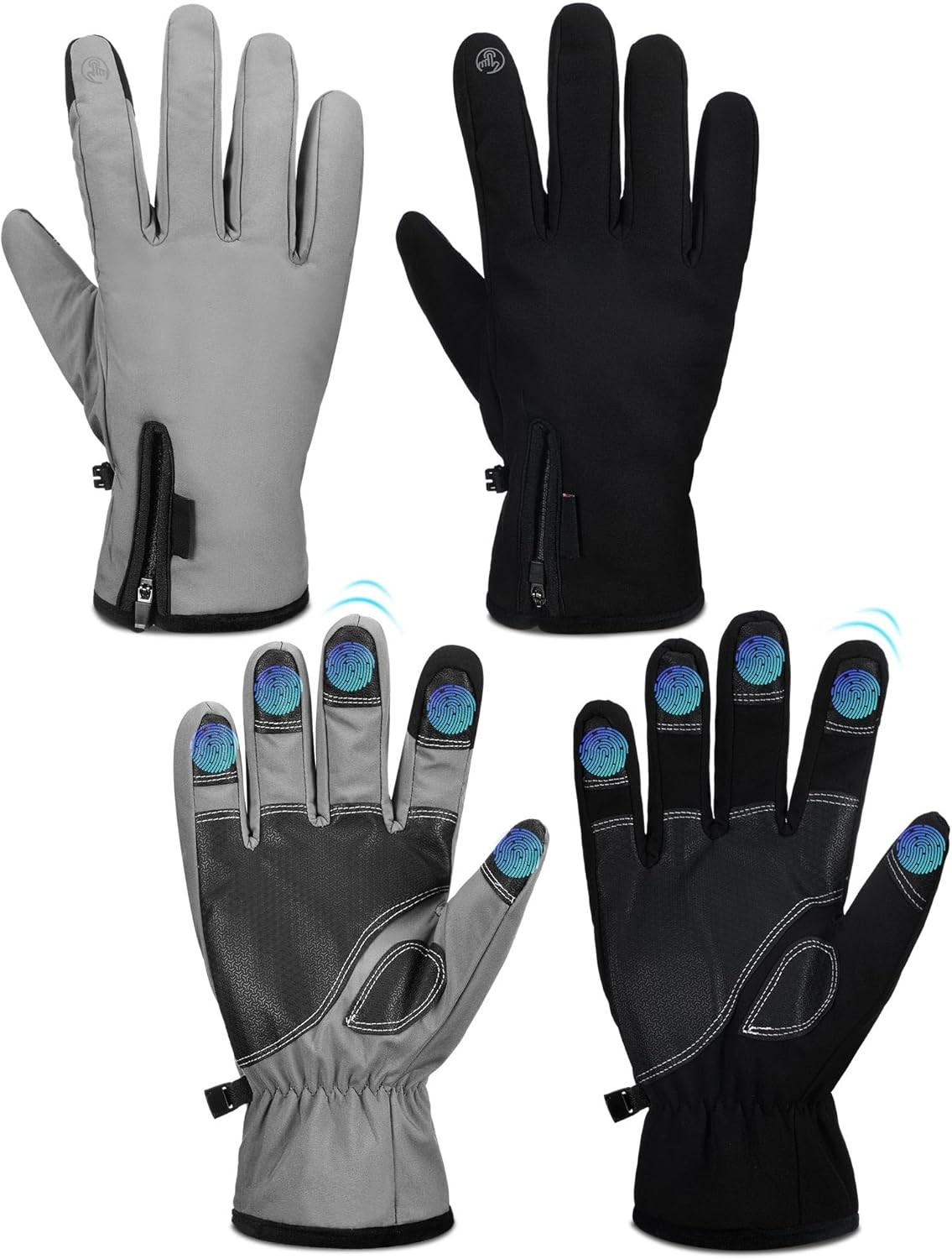 Windproof Touchscreen Winter Gloves - Fourluoo