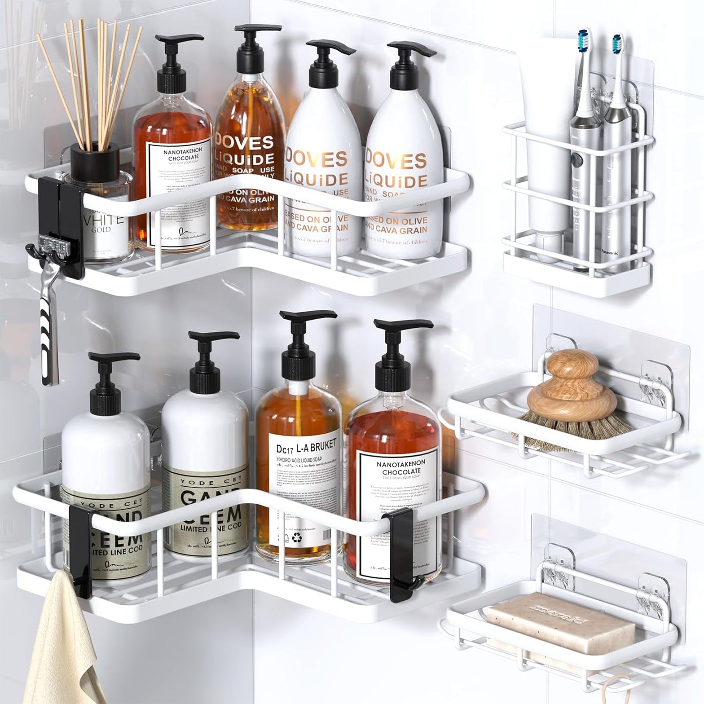 YASONIC Corner Shower Caddy Organizer for Ultimate Bathroom Storage