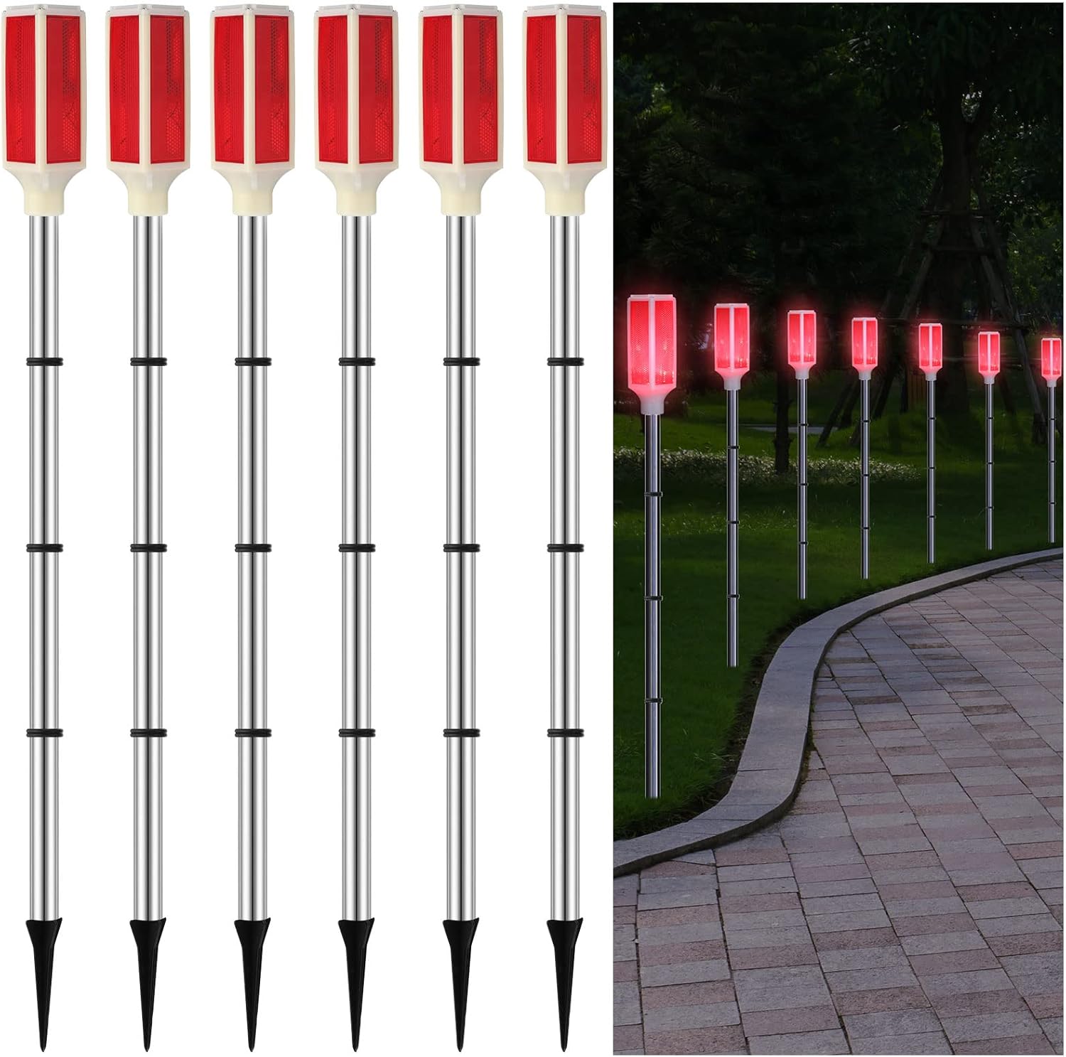 Solar Powered Driveway Markers for Enhanced Night Visibility