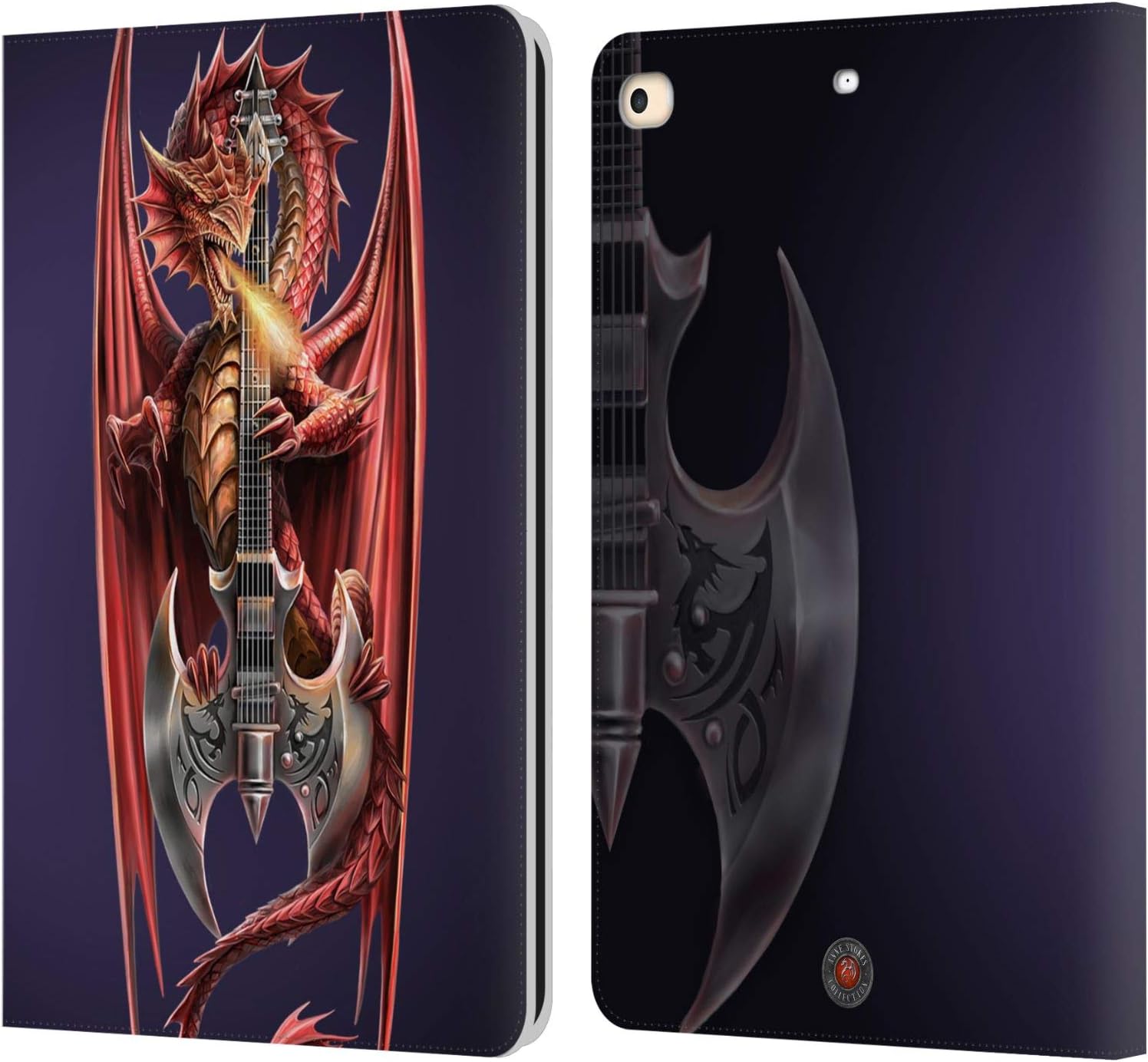 Anne Stokes Power Chord Dragons Leather Wallet Case for iPad
