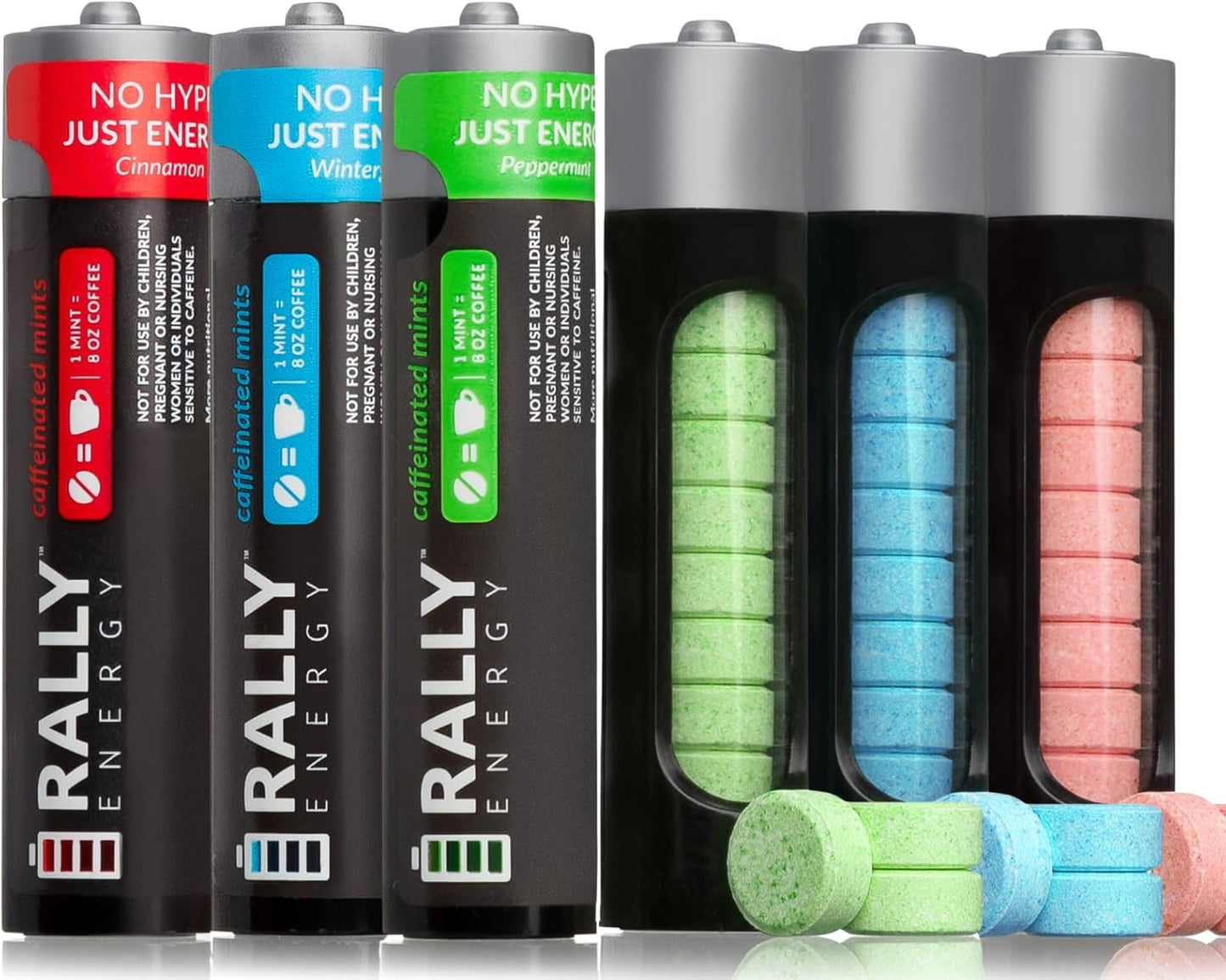 Caffeine Mints by Rally Energy for Instant Fresh Breath Boost