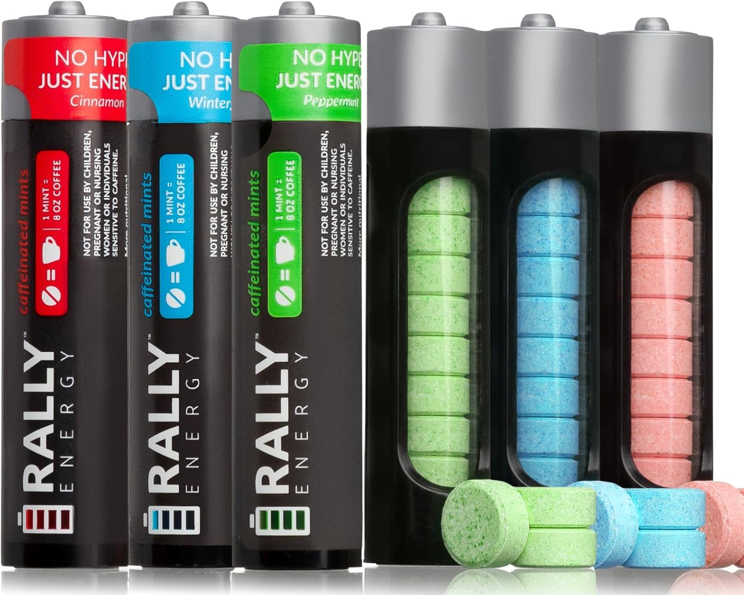 Caffeine Mints by Rally Energy for Instant Fresh Breath Boost