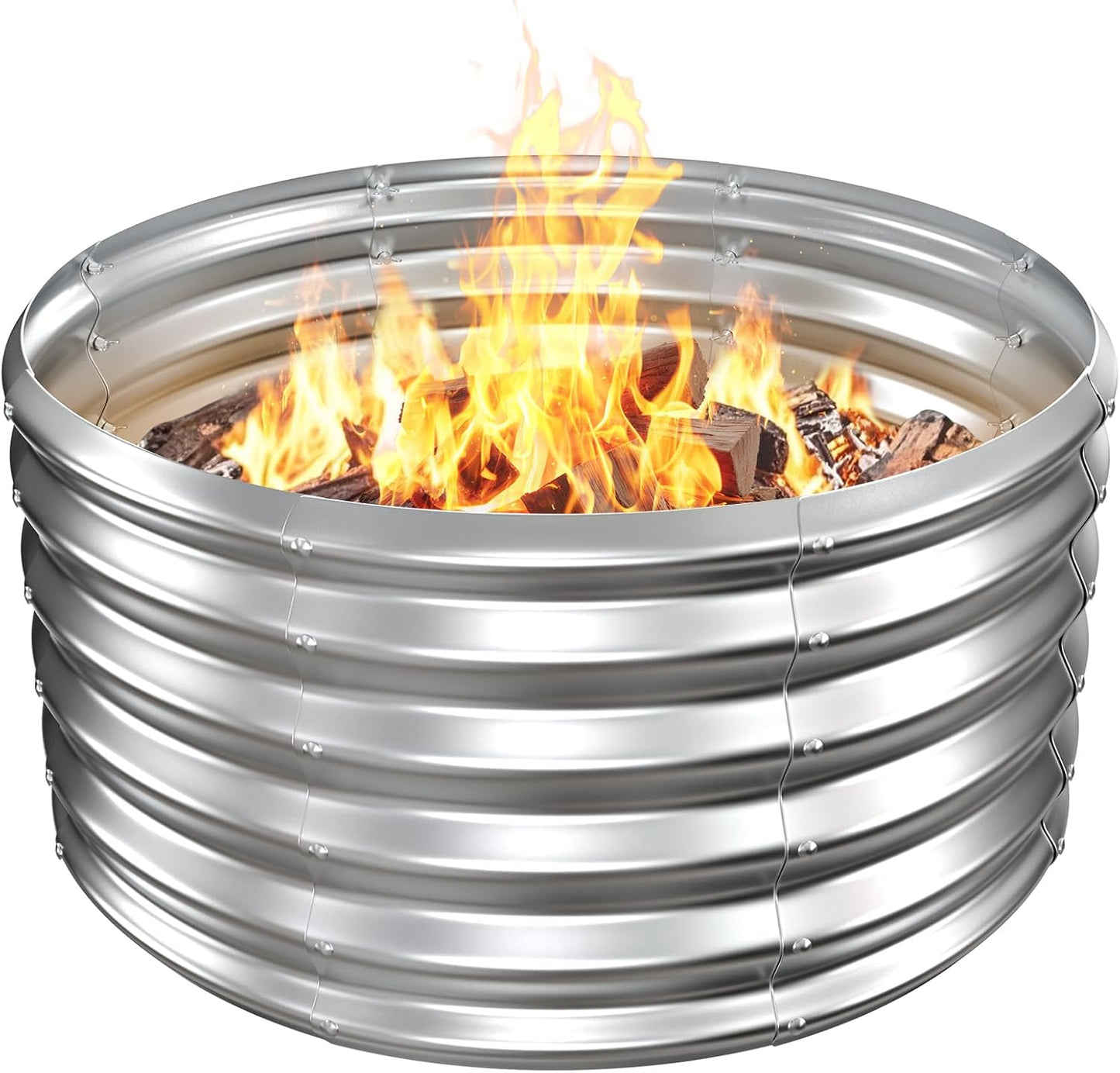 Durable 32 Inch Metal Fire Pit Ring for Outdoor Gatherings