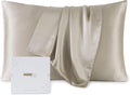 19 Momme Mulberry Silk Pillowcase 20x26 Taupe - Soft 6A Silk