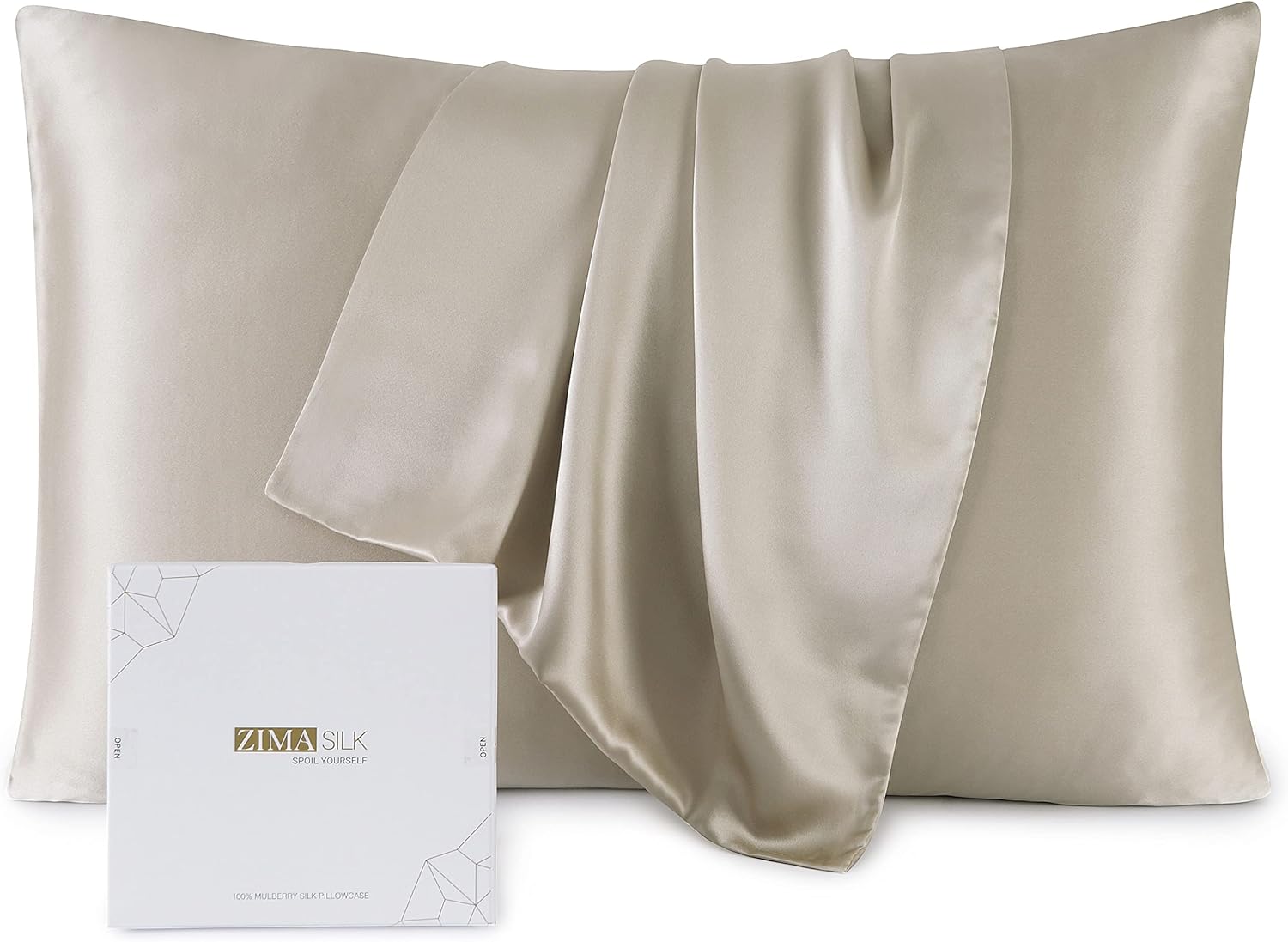ZIMASILK Upgraded 100% Pure Mulberry Silk Pillowcase for Hair