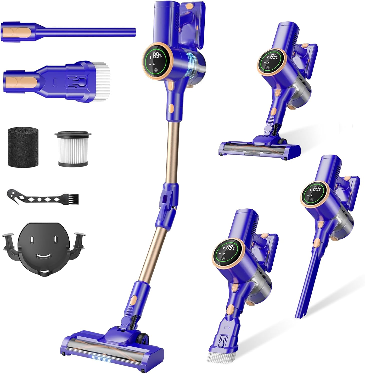 Cordless Vacuum Cleaner with 180 Bendable Wand for Easy Cleaning