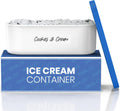 2 Quart Ice Cream Container | Reusable Storage - Sorbet, Yogurt, Gelato | Stackable | Blue