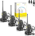 (4-Pack) Walkie Talkies - One-Click Pairing, Digital Encryption