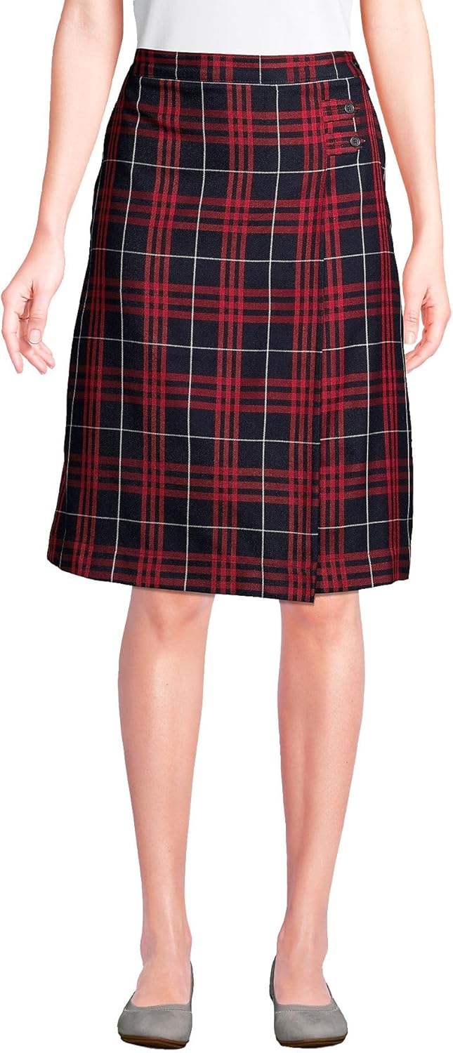 Lands' End School Uniform Young Women's Plaid A-line Skirt Review