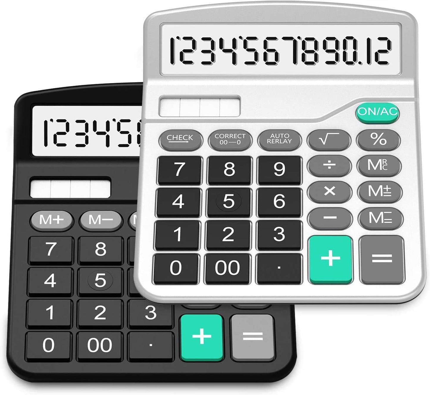 SPLAKS 2 Pack Dual Power Desktop Calculators