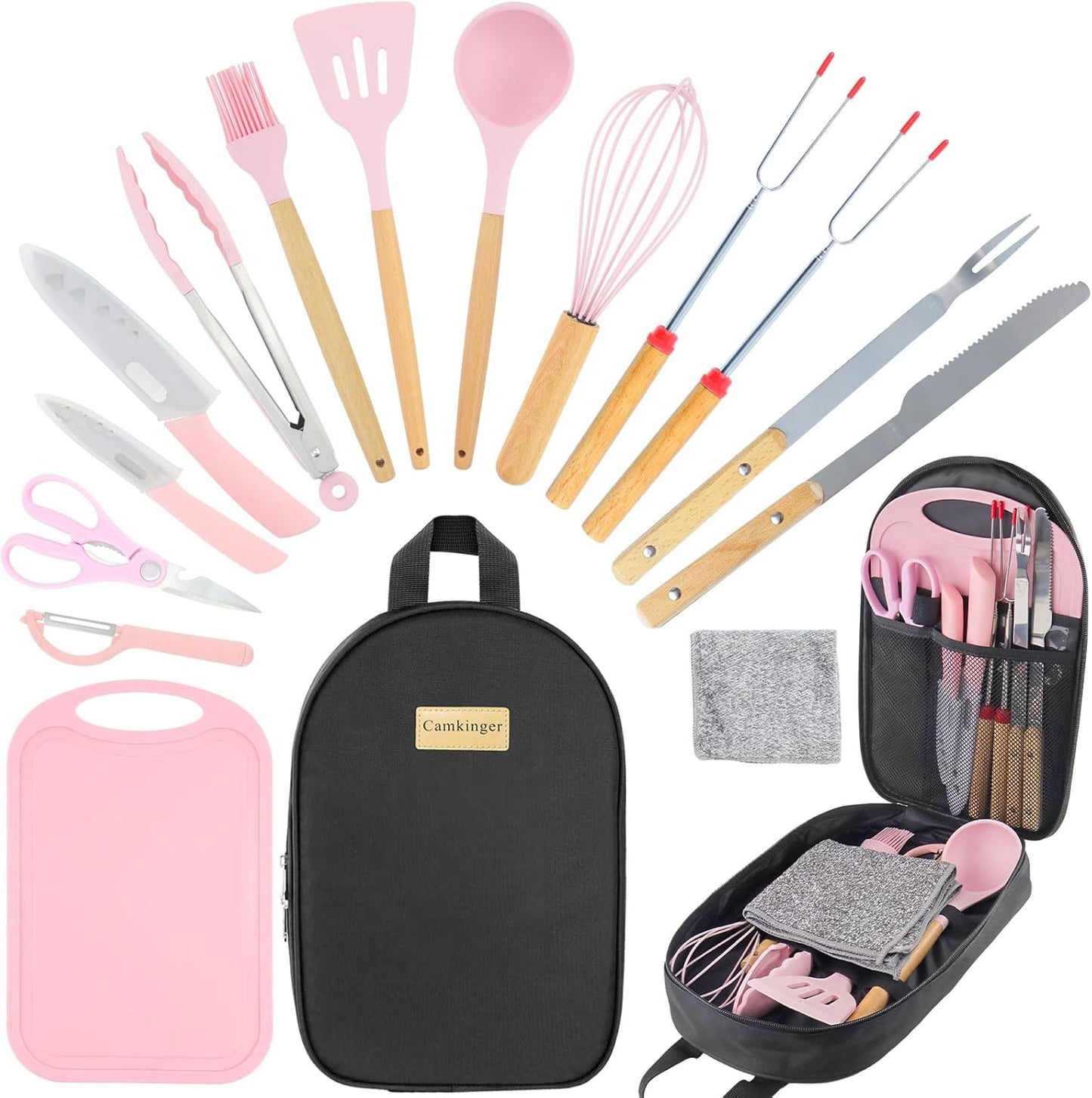 Camping Accessories Kitchen Cooking Utensils Set for Outdoor Fun