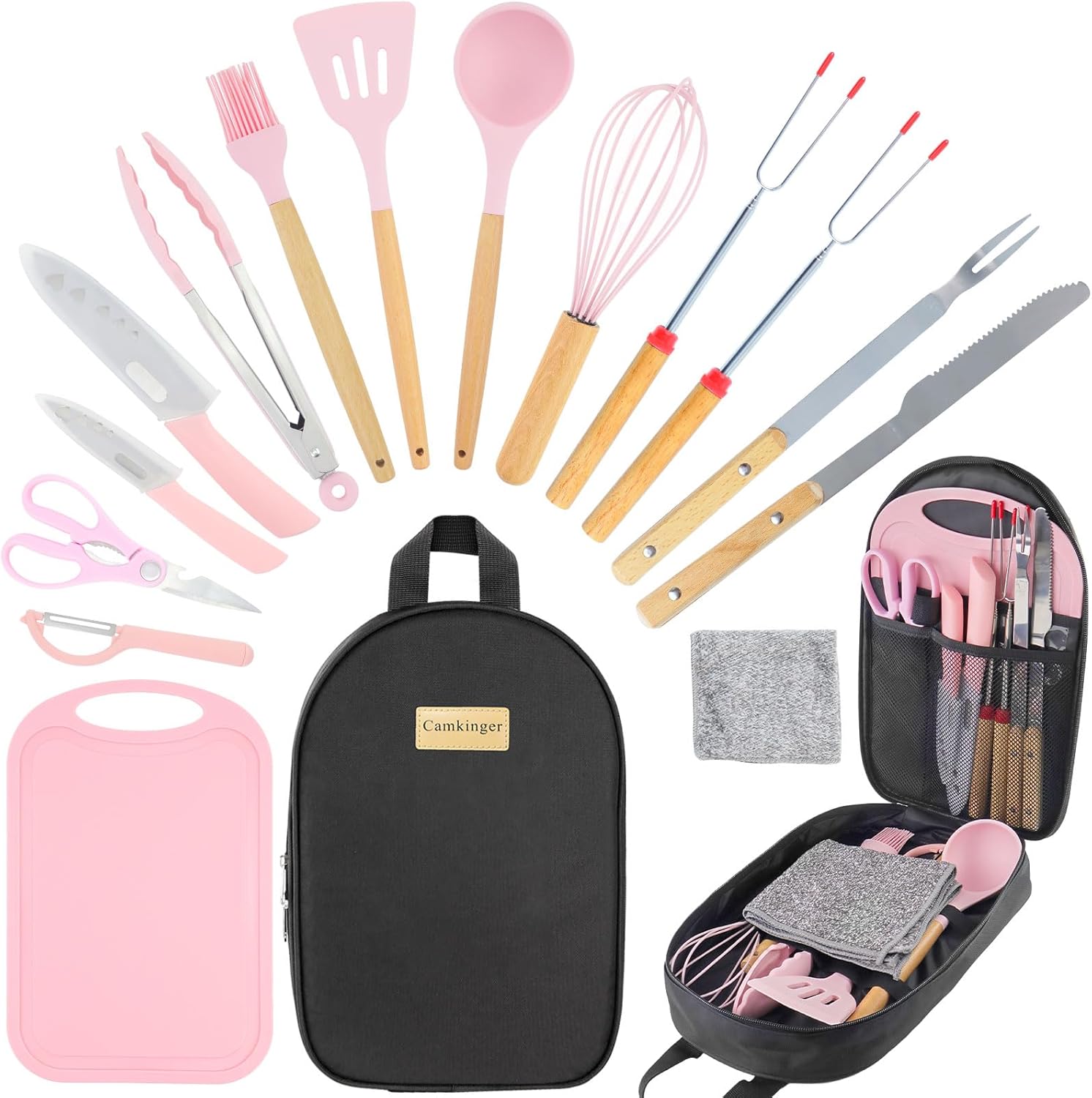 Camping Accessories Kitchen Cooking Utensils Set for Outdoor Fun