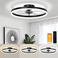 Low Profile Ceiling Fan with Light 19.7in Fandelier - Dimmable LED
