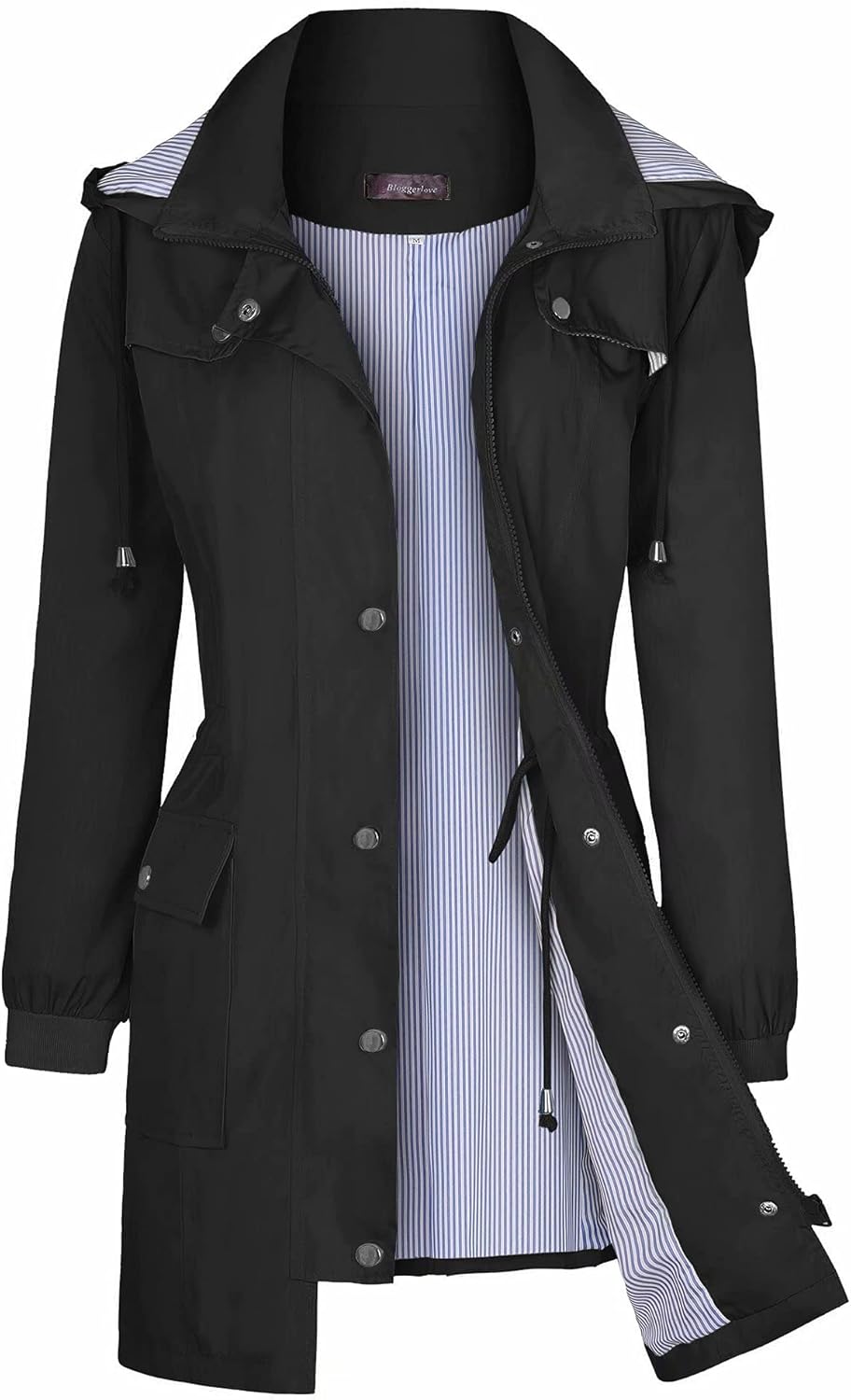 Bloggerlove Lightweight Waterproof Rain Jacket for Women Outdoor
