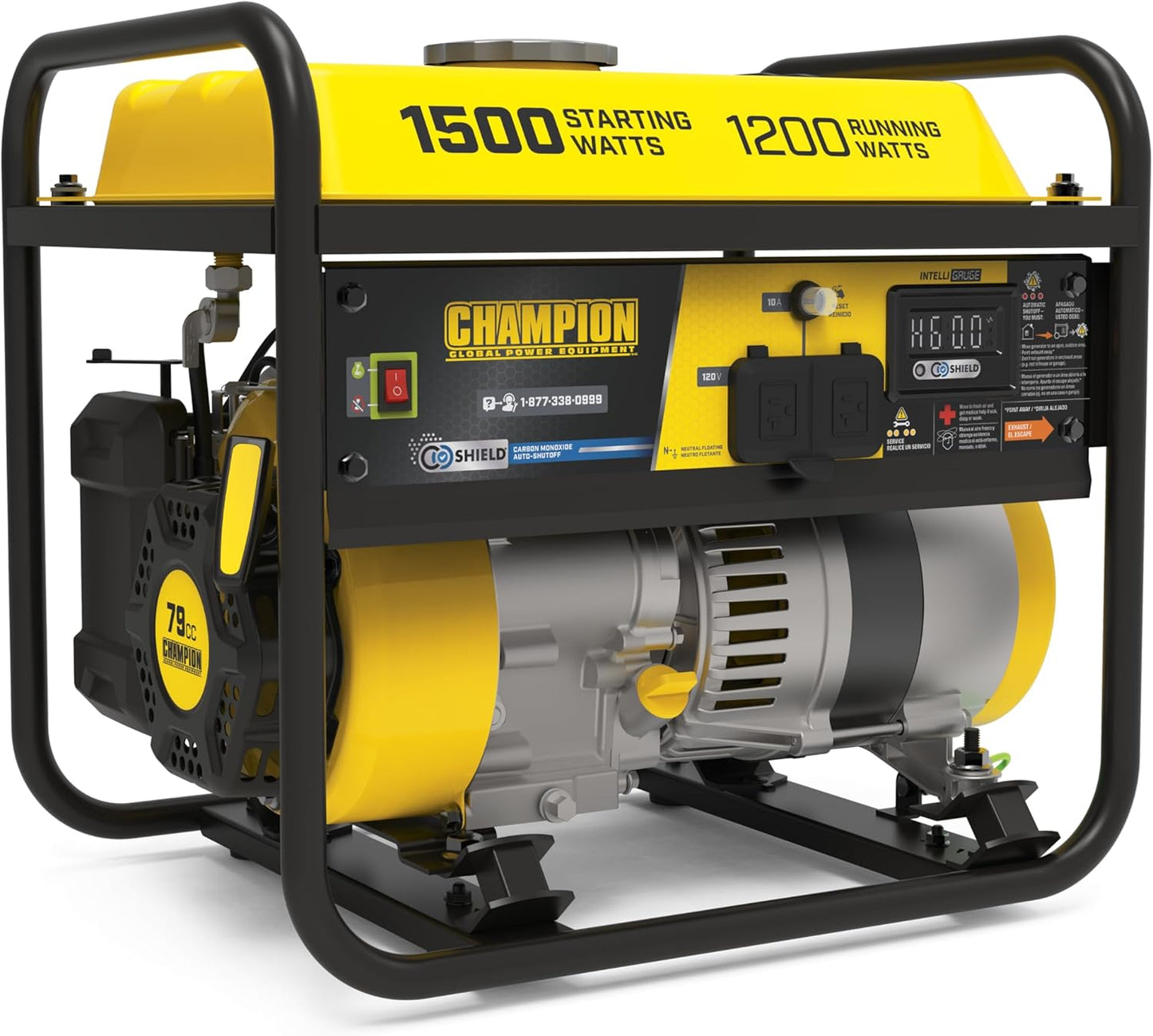 Reliable Champion 1500W Portable Generator, CO Shield