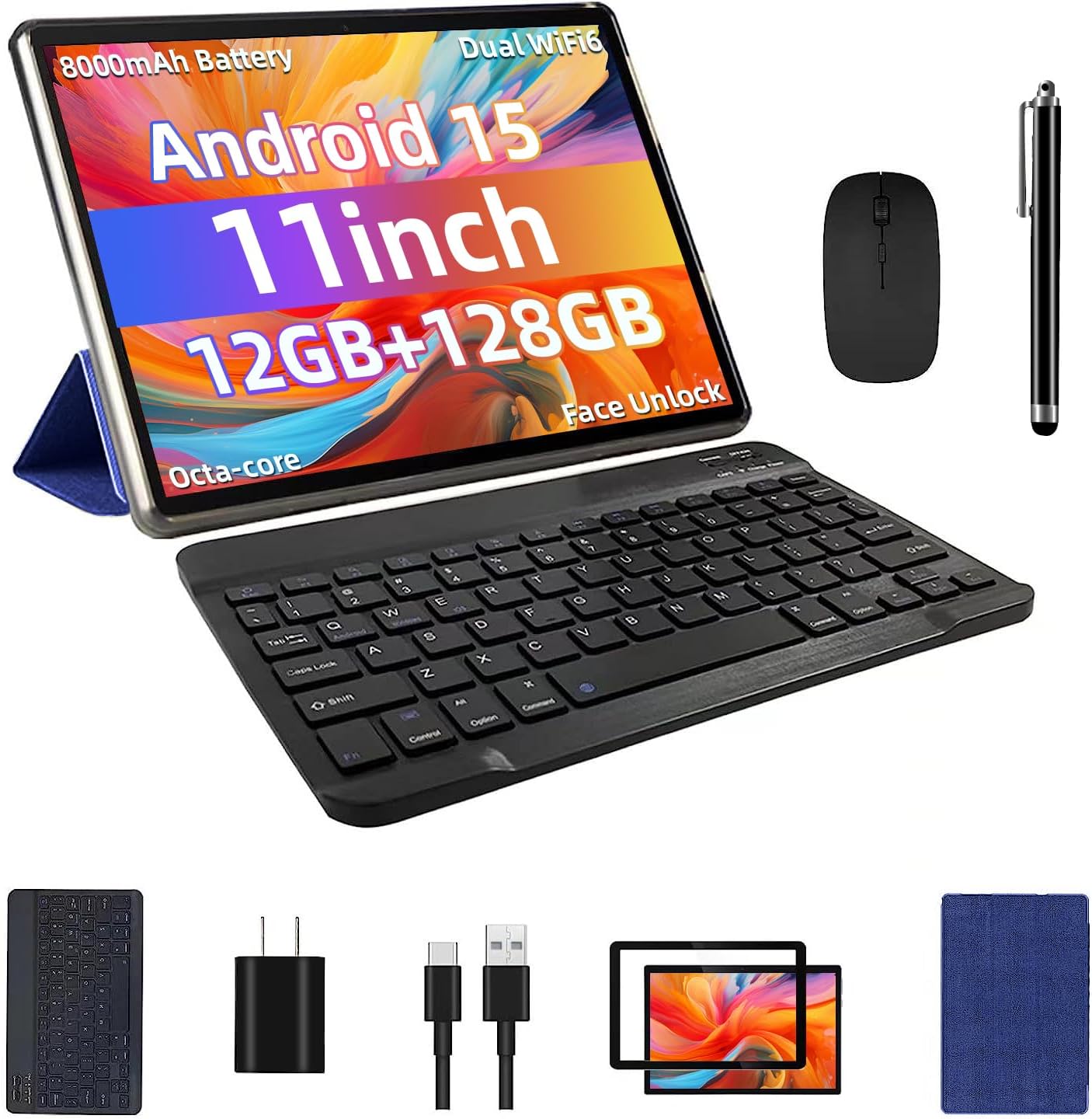 Android 14 Tablet 11in with 12GB RAM and 128GB Storage