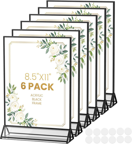Acrylic Sign Holder 8.5X11 Double-Sided Frames for Events