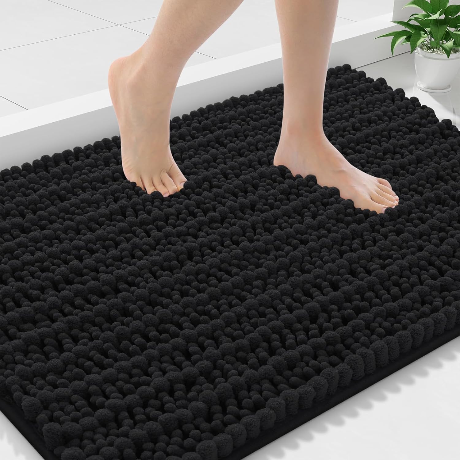 Smiry Bathroom Rugs Mat 36x24 - Soft Absorbent Chenille Mats