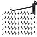 Slatwall Hooks 50 PCS 6 in Black Slatwall Accessories - Heavy Duty