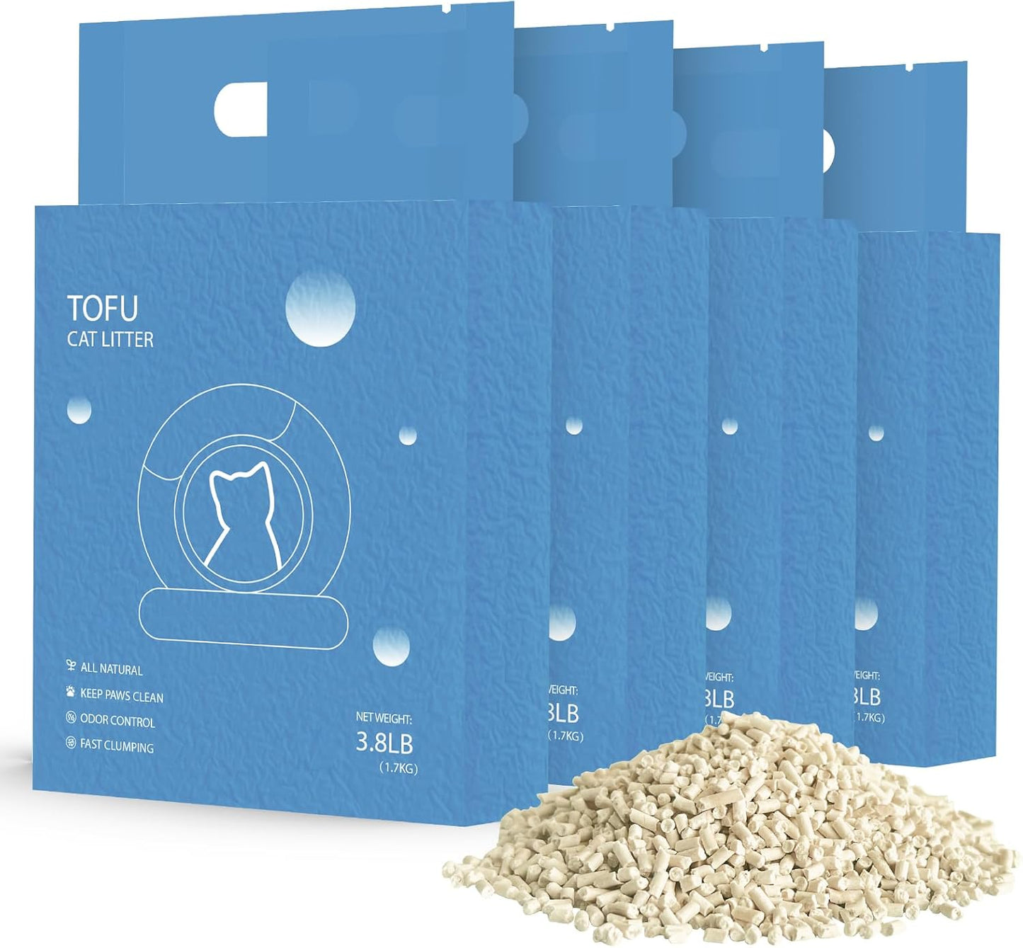 Multi-Cat Tofu Litter, Odor Control, Easy Clumping, 15.2lbs