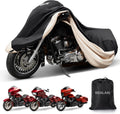 Waterproof Motorcycle Cover with Side Top Box Compatible with Touring